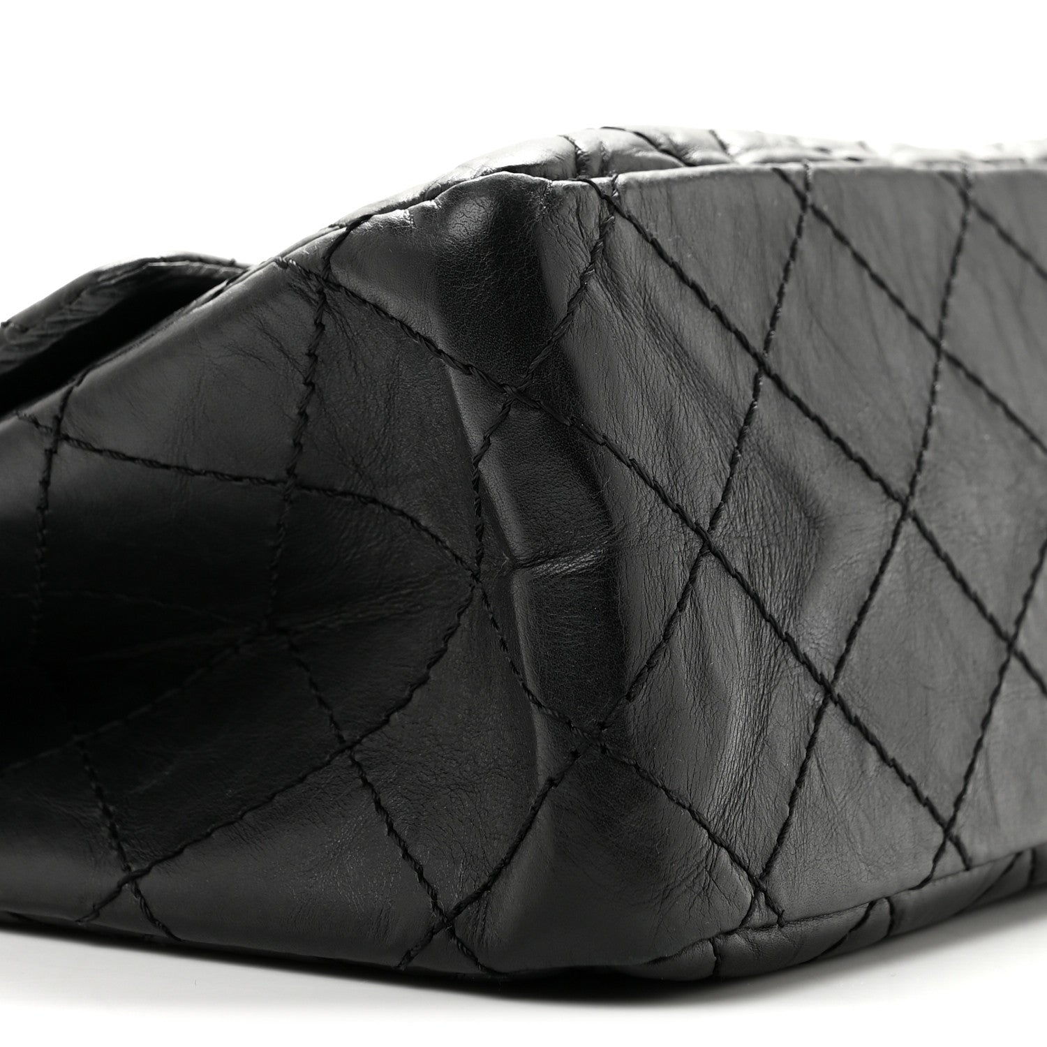 Aged Calfskin Quilted 2.55 Reissue 226 Flap Black