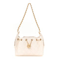 Caviar Quilted Mini Chanel 25 Handbag White