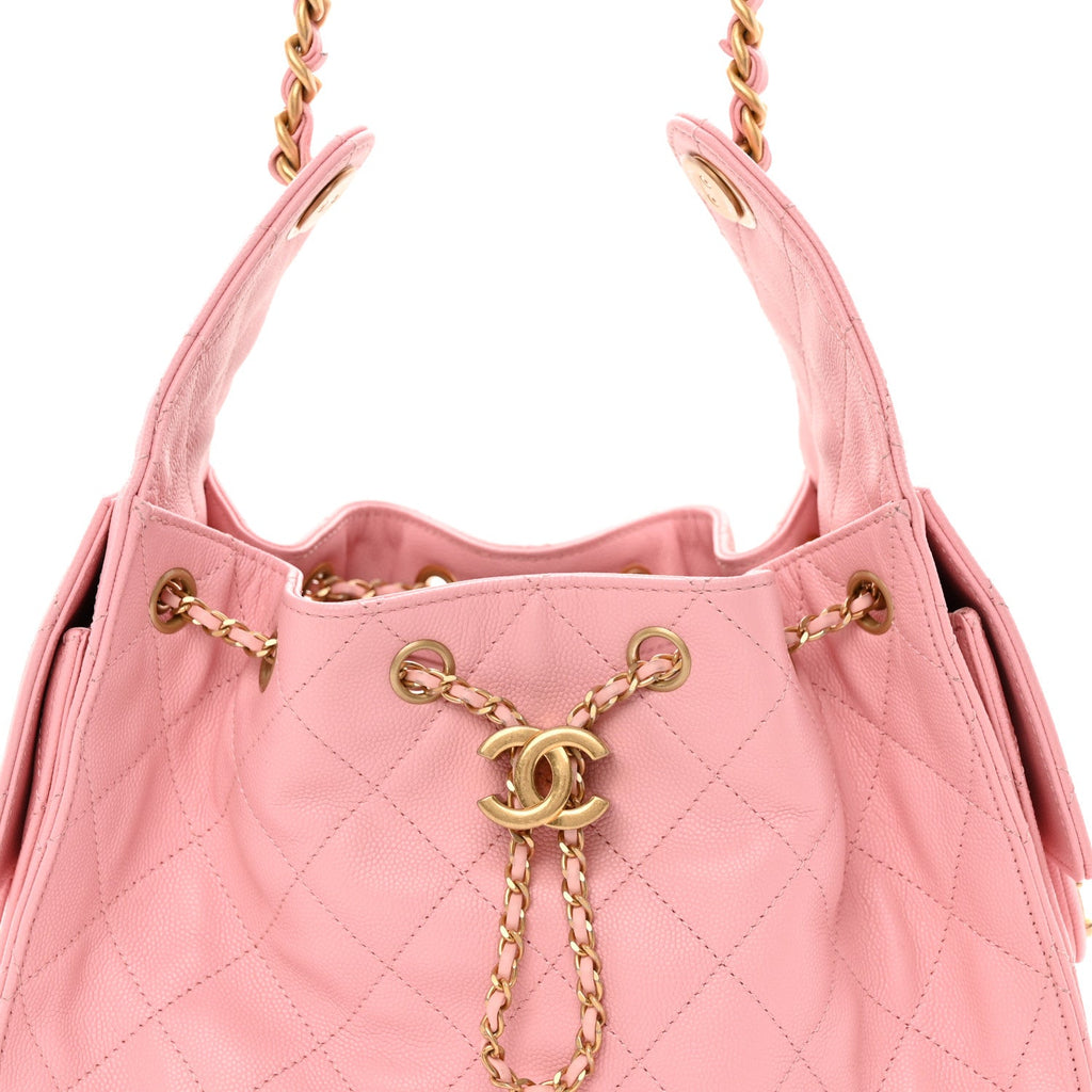 Caviar Quilted Small Chanel 25 Handbag Light Pink