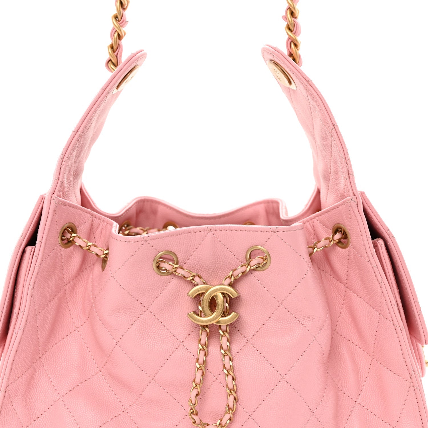 Caviar Quilted Small Chanel 25 Handbag Light Pink
