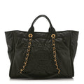 Calfskin Embossed Medium Deauville Tote Khaki