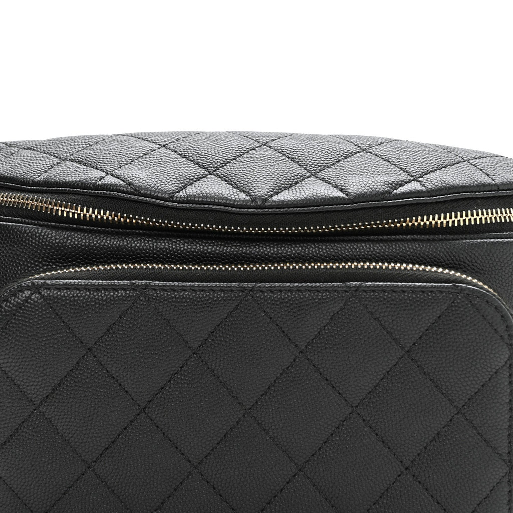 Caviar Quilted Business Affinity Waist Belt Bag Black