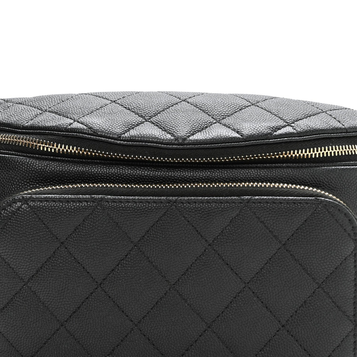 Caviar Quilted Business Affinity Waist Belt Bag Black