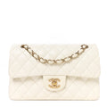 Caviar Quilted Small Double Flap White