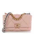 Lambskin Quilted Medium Chanel 19 Flap Light Pink