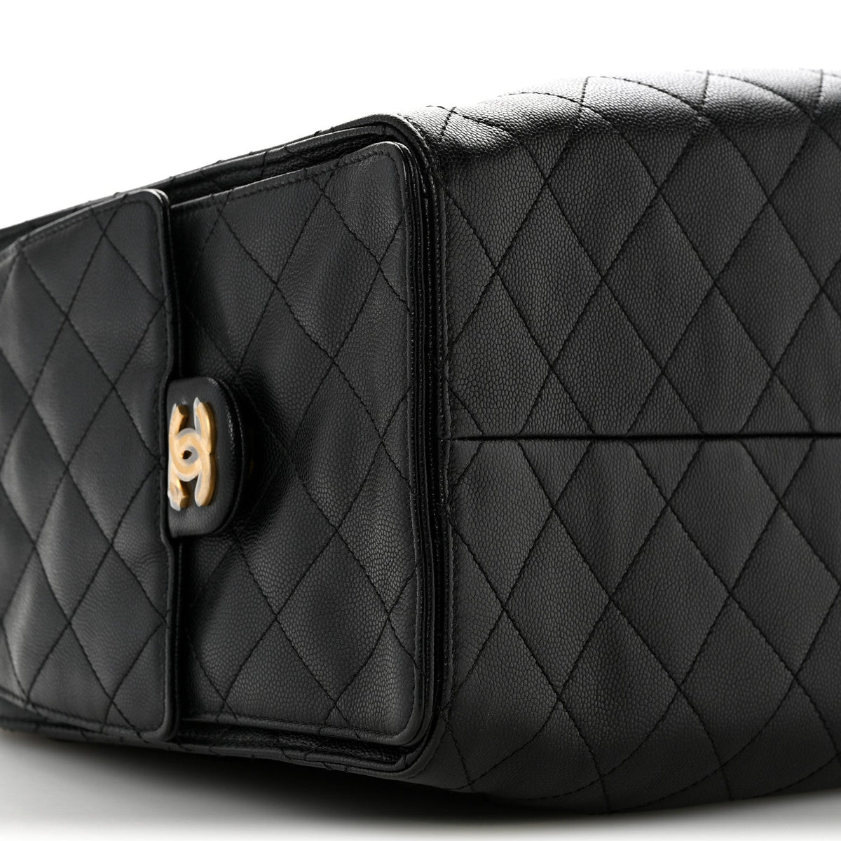 Caviar Quilted Large Chanel 25 Handbag Black
