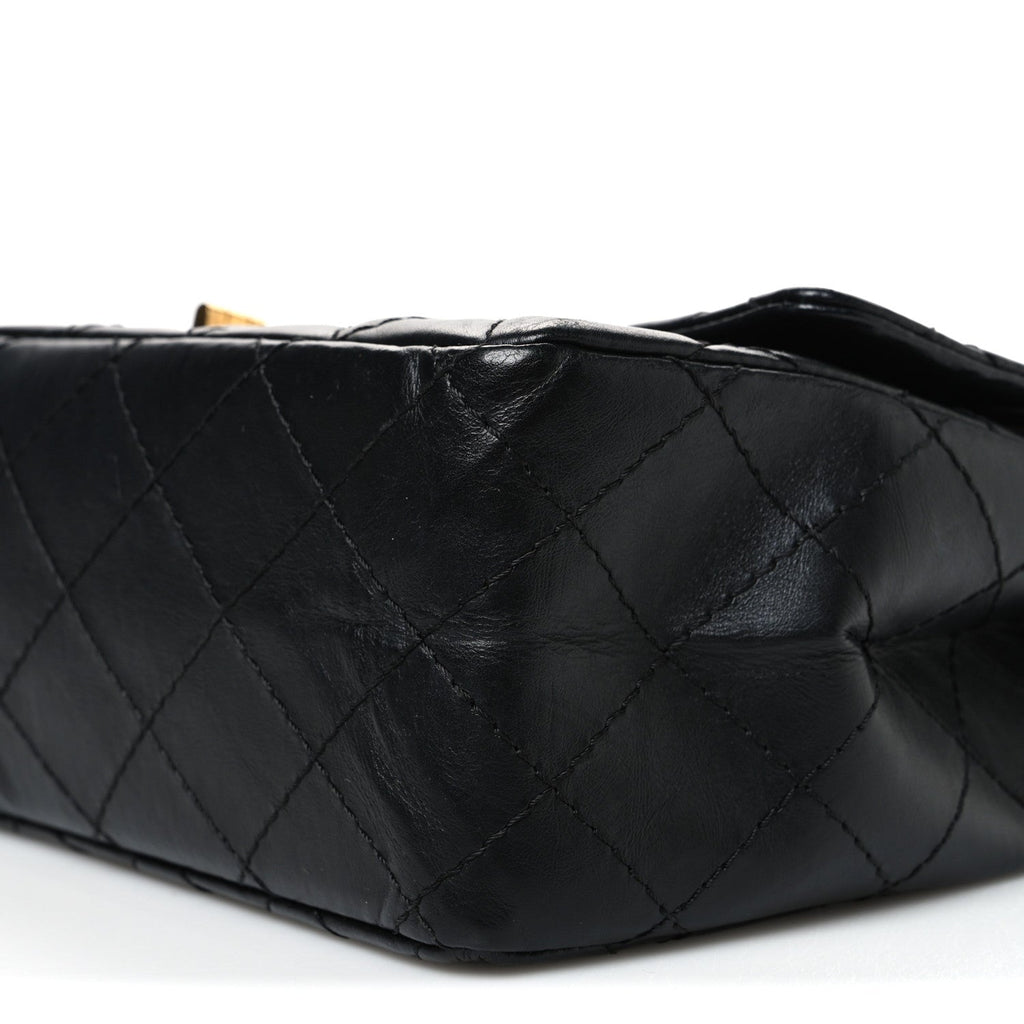 Aged Calfskin Quilted 2.55 Reissue 226 Flap Black
