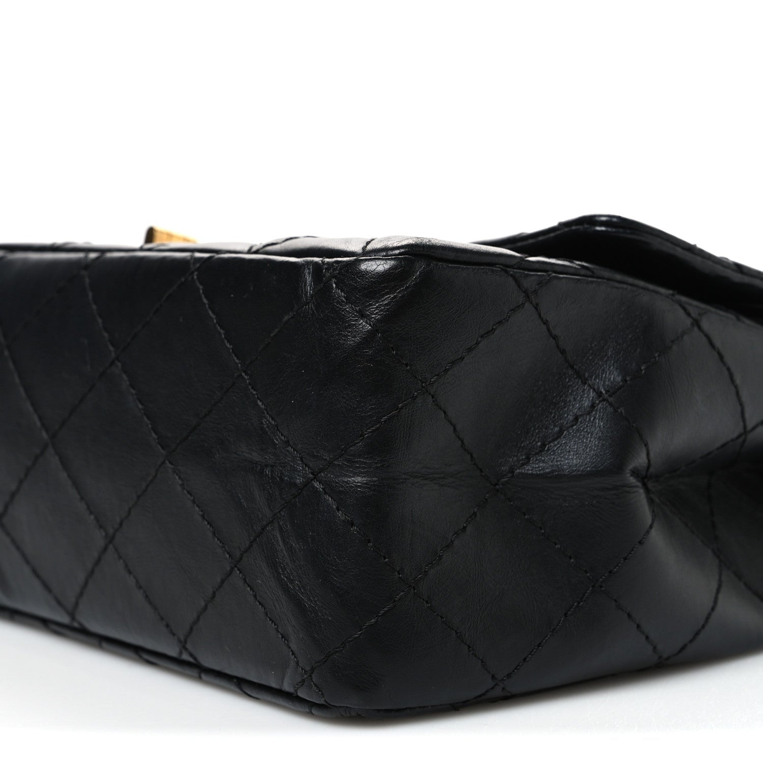 Aged Calfskin Quilted 2.55 Reissue 226 Flap Black