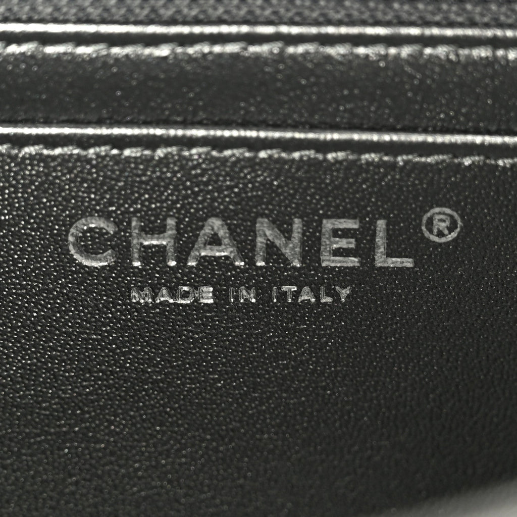 Metallic Aged Calfskin Chevron Quilted 2.55 Reissue Mini Flap Grey