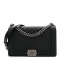 Caviar Quilted New Medium Boy Flap Black