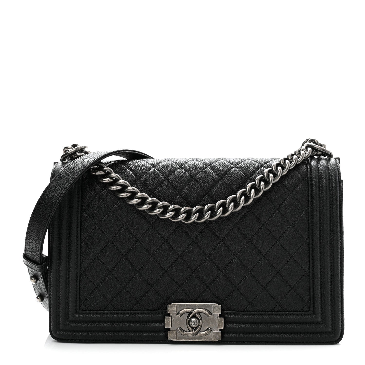 Caviar Quilted New Medium Boy Flap Black