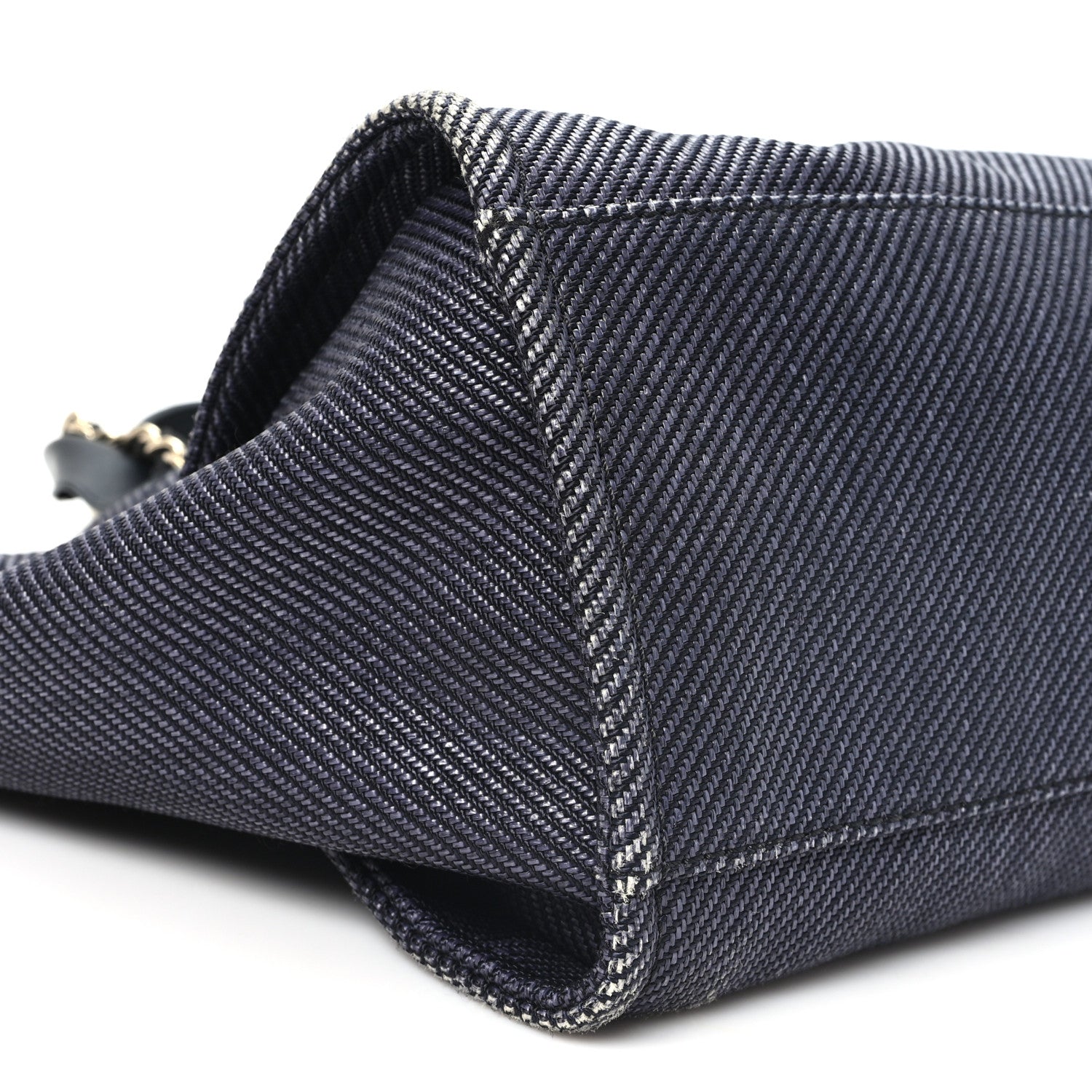 Mixed Fibers Calfskin Medium Deauville Tote Black