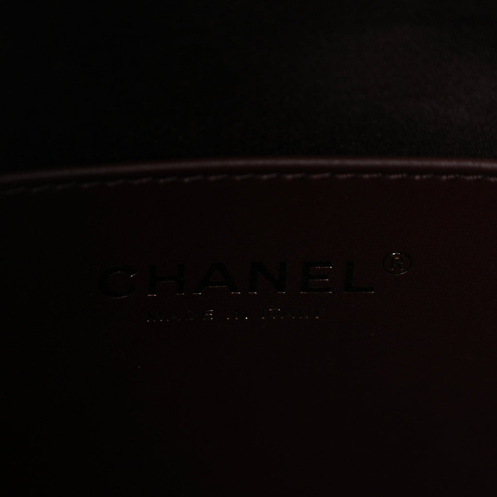 Caviar Quilted Large Chanel 25 Handbag Dark Brown