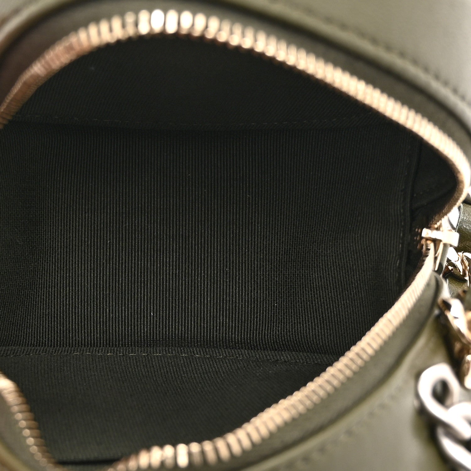 Lambskin Quilted Chanel 19 Round Clutch With Chain Green