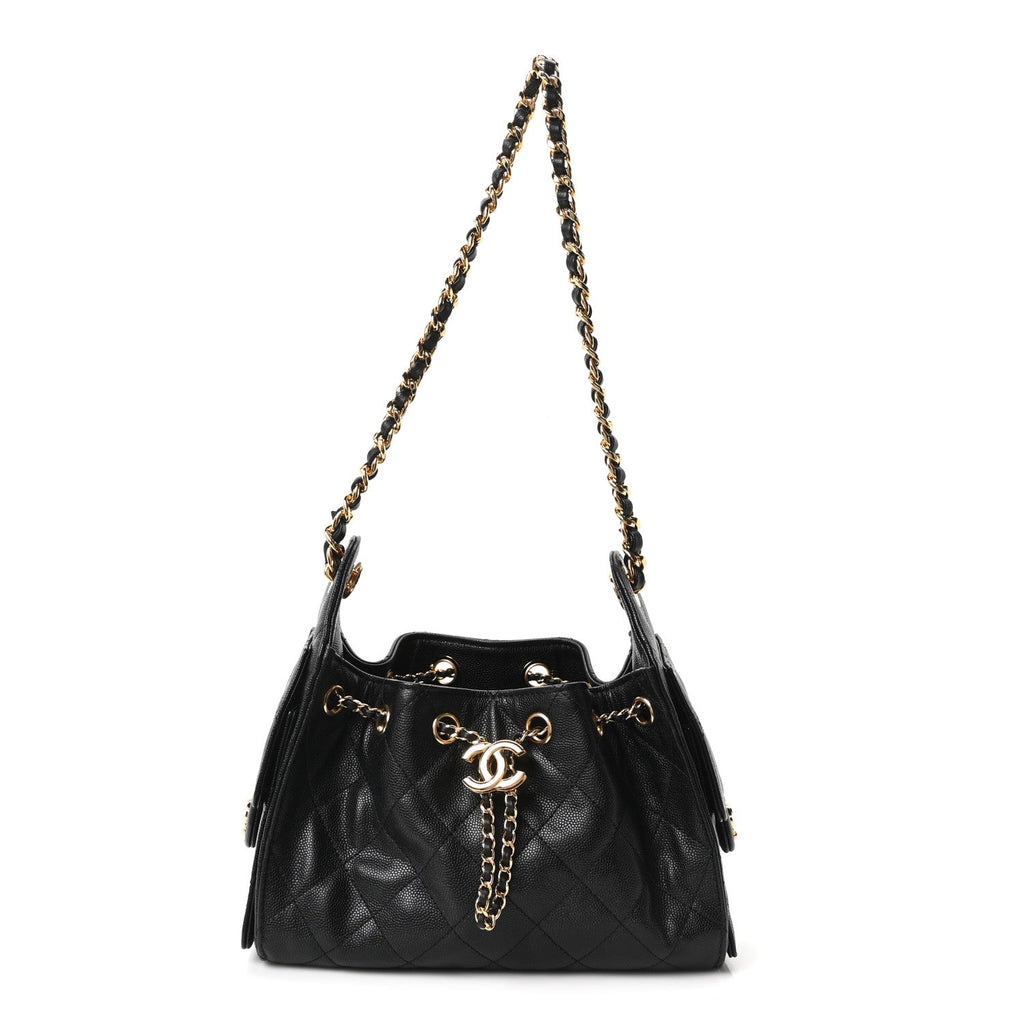 Caviar Quilted Mini Chanel 25 Handbag Black