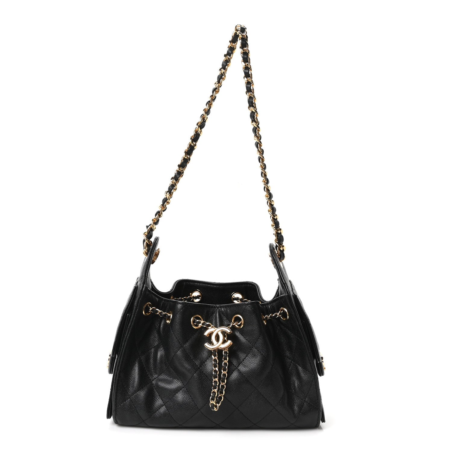 Caviar Quilted Mini Chanel 25 Handbag Black