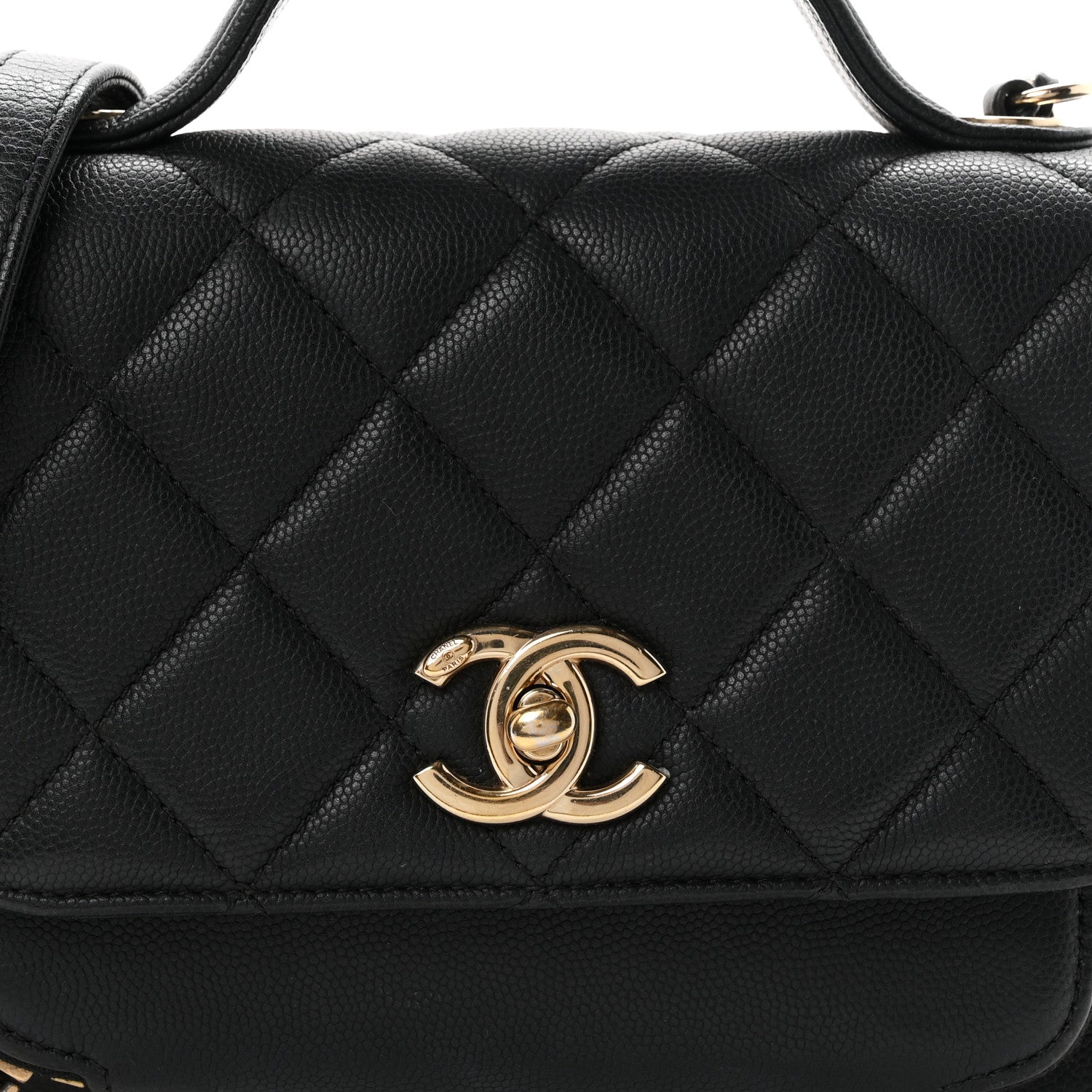 Caviar Quilted Small Business Affinity Flap Black