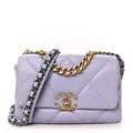 Lambskin Quilted Medium Chanel 19 Flap Light Purple