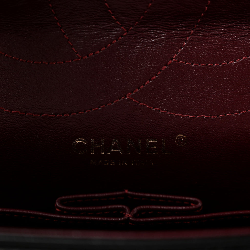 Aged Calfskin Quilted 2.55 Reissue 227 Flap Black
