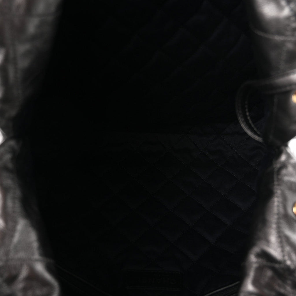 Metallic Calfskin Quilted Chanel 22 Ruthenium