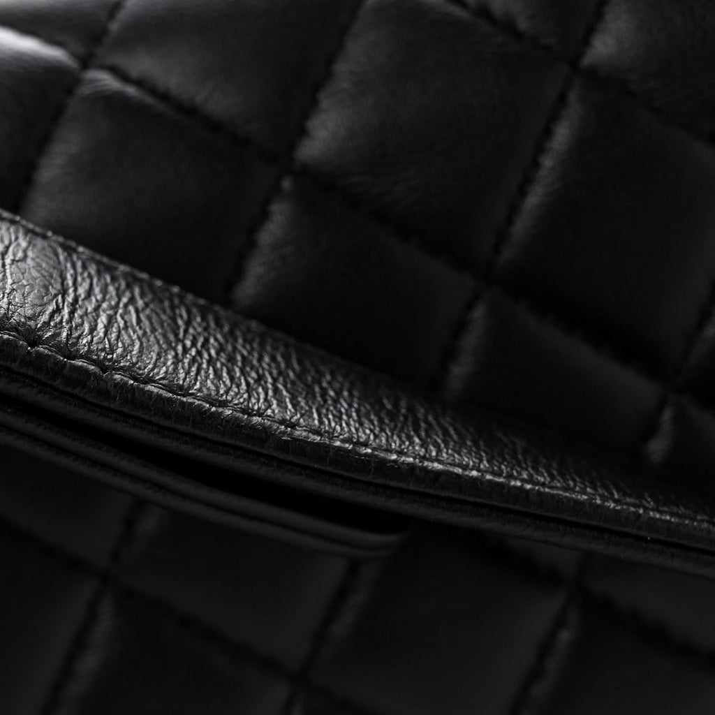 Lambskin Quilted New Medium Boy Flap Black
