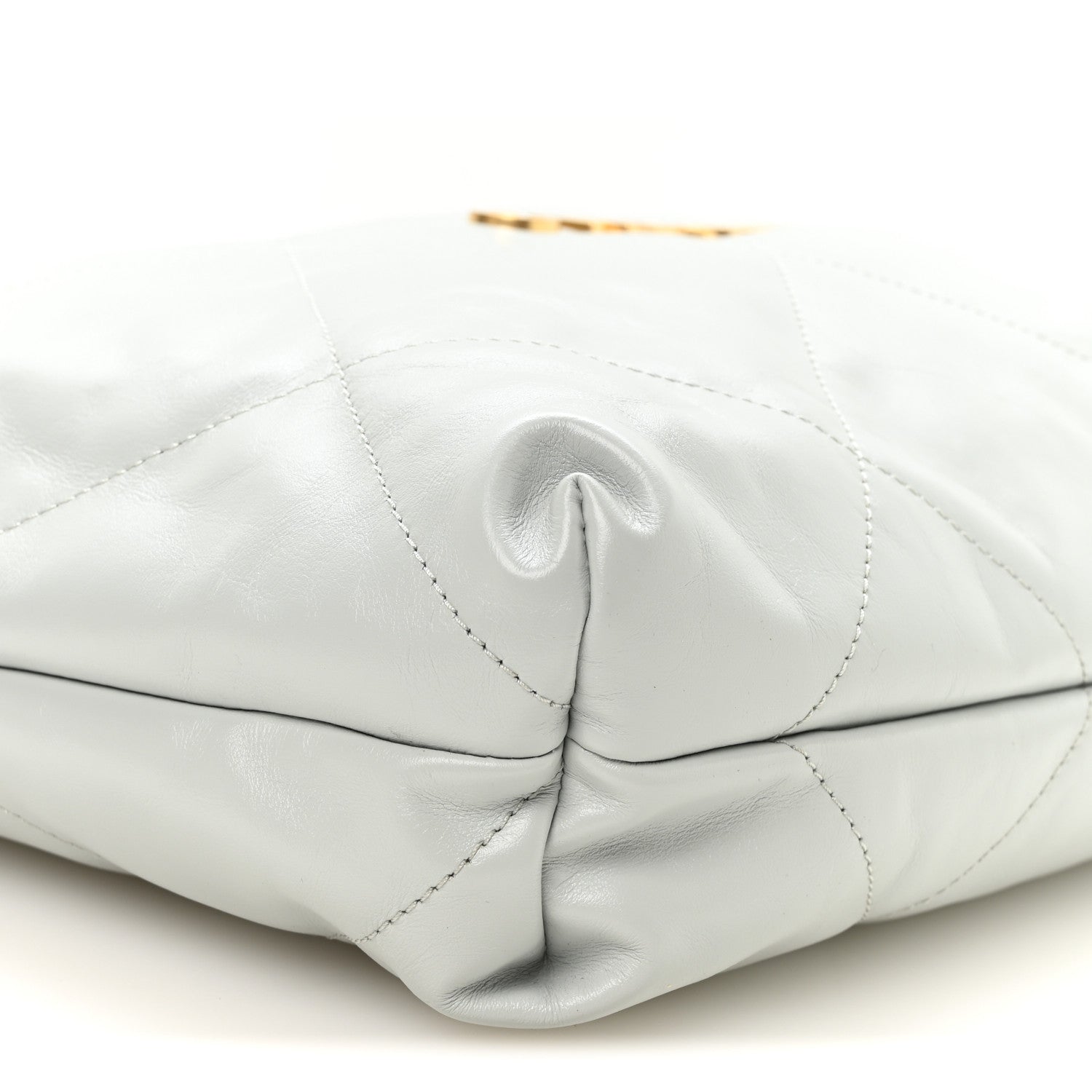 Shiny Calfskin Quilted Chanel 22 Light Blue