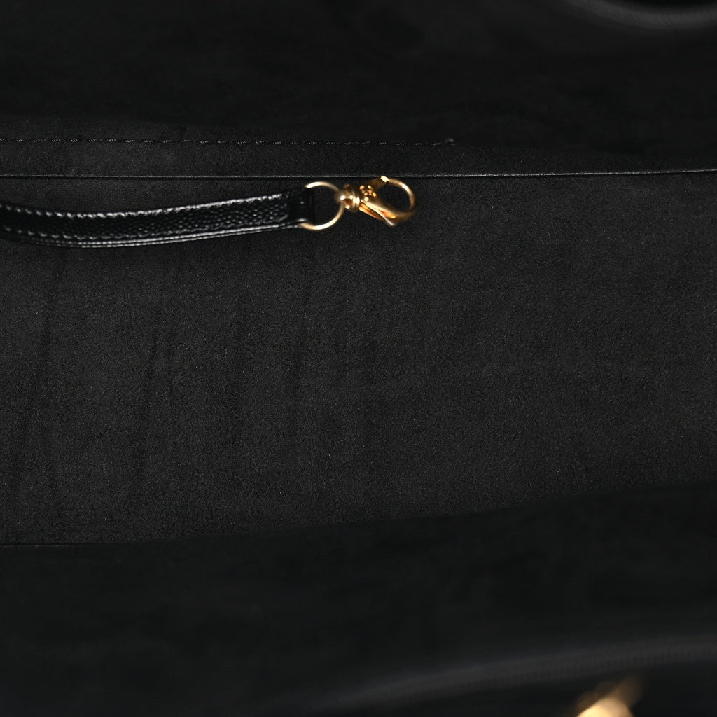 Caviar Small Studded Deauville Tote Black