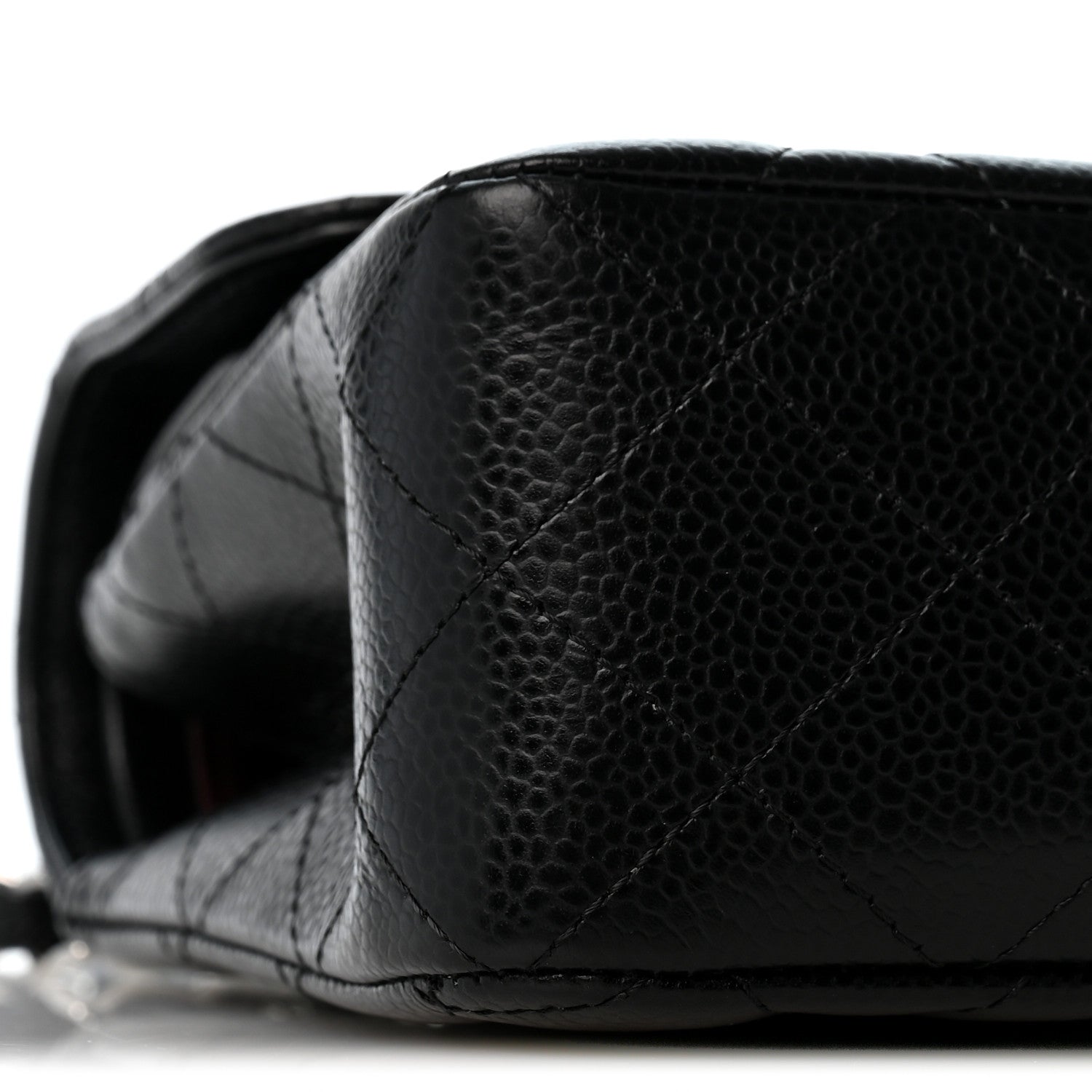 Caviar Quilted Small Double Flap Black