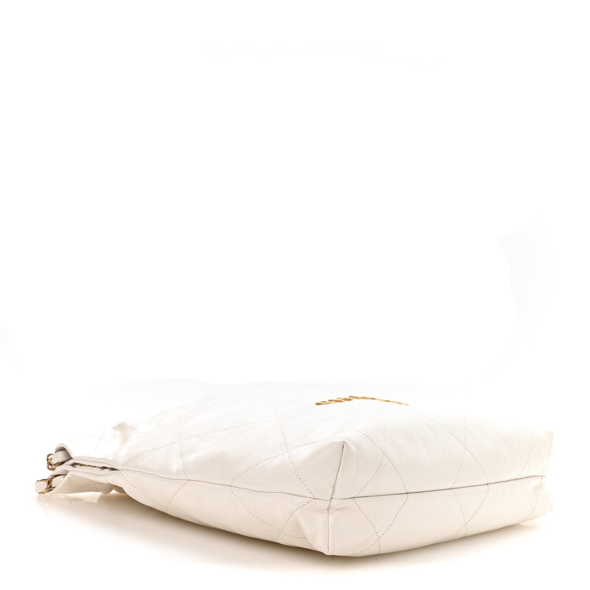 Shiny Calfskin Quilted Small Chanel 22 White