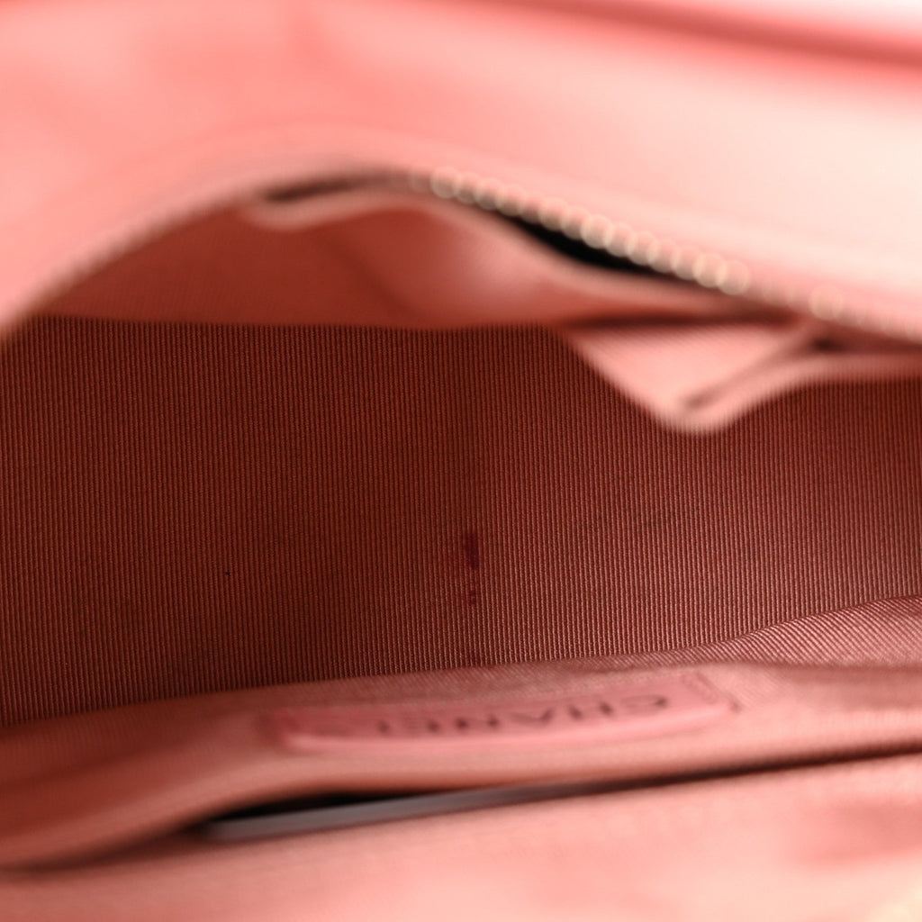 Aged Calfskin Quilted Small Gabrielle Hobo Pink