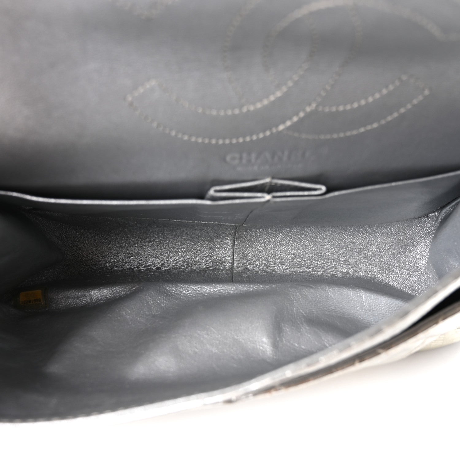 Metallic Striped Calfskin 2.55 Reissue 226 Flap Silver Silver