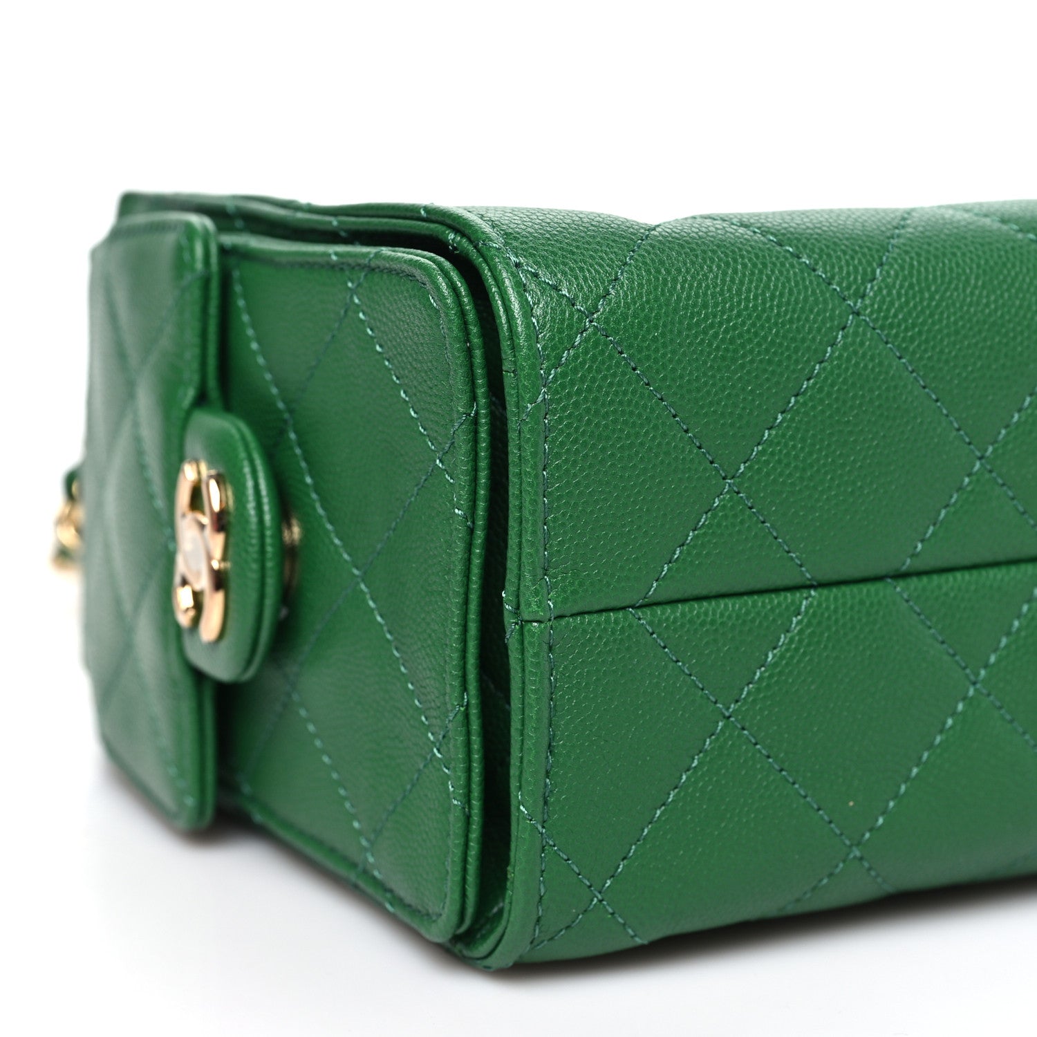 Caviar Quilted Mini Chanel 25 Handbag Green