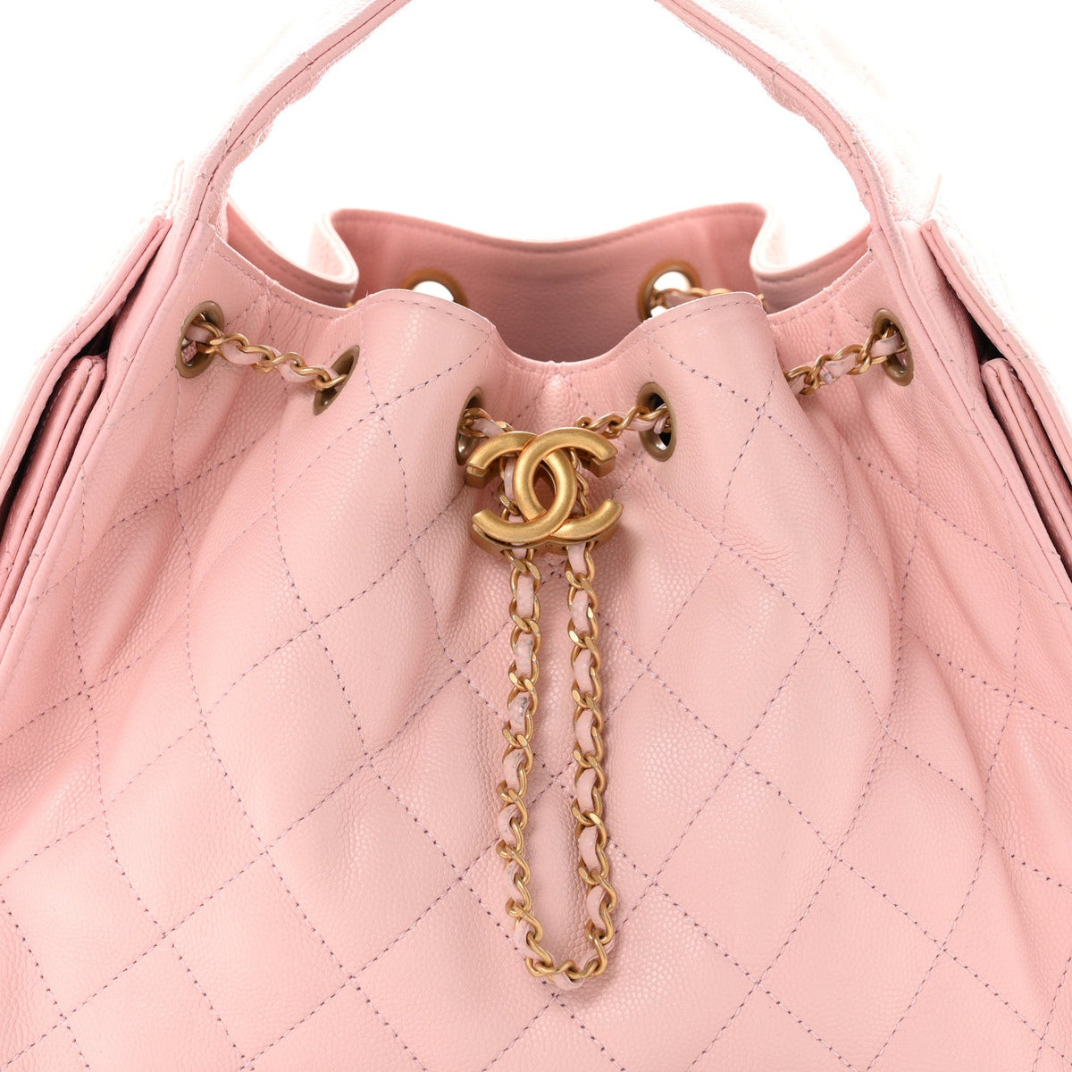 Caviar Quilted Small Chanel 25 Handbag Light Pink