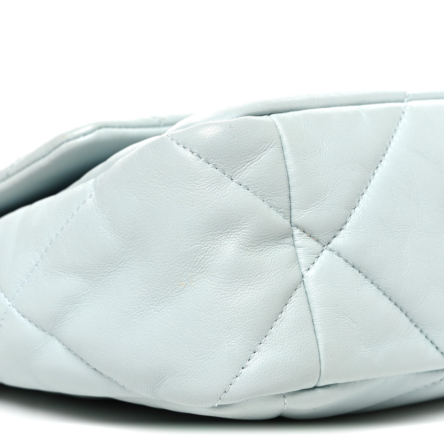 Lambskin Quilted Large Chanel 19 Flap Light Blue