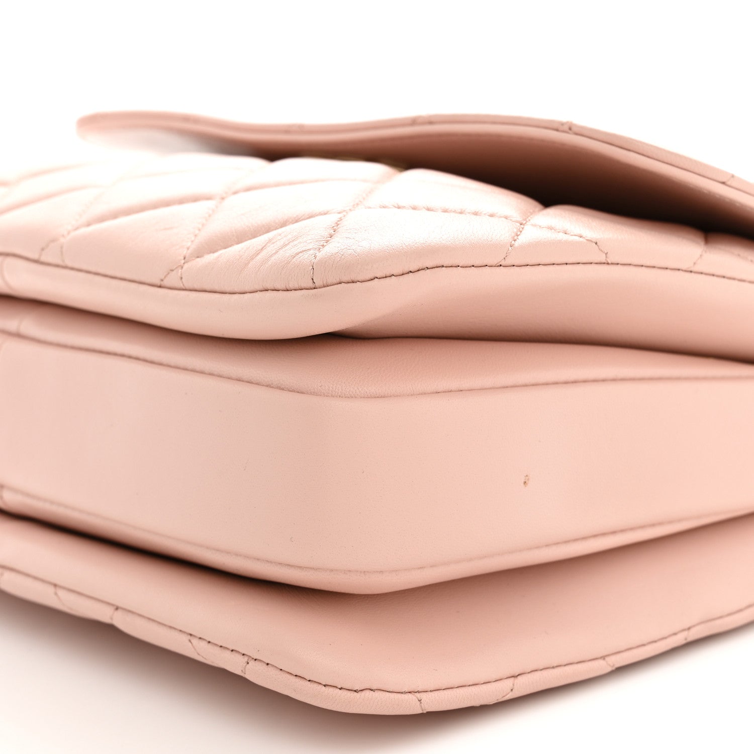 Lambskin Quilted Small Trendy CC Dual Handle Flap Bag Light Beige Light Pink