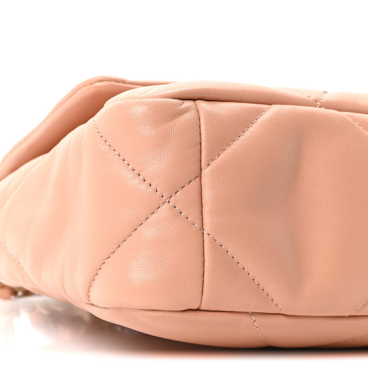 Lambskin Quilted Medium Chanel 19 Flap Beige