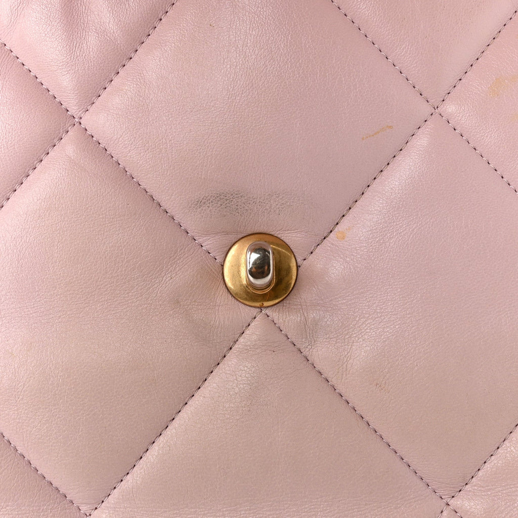 Lambskin Quilted Large Chanel 19 Flap Light Pink