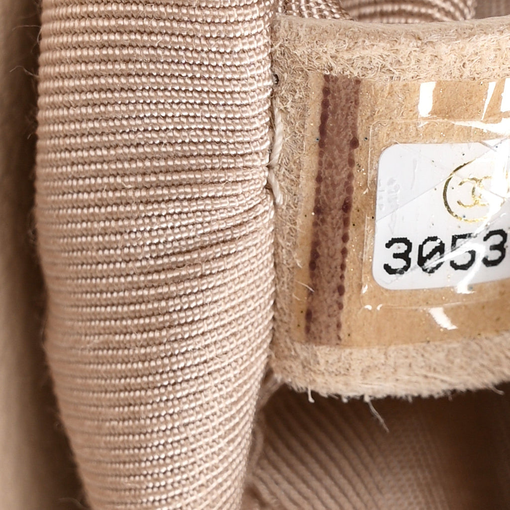 Goatskin Quilted Large Chanel 19 Flap Beige