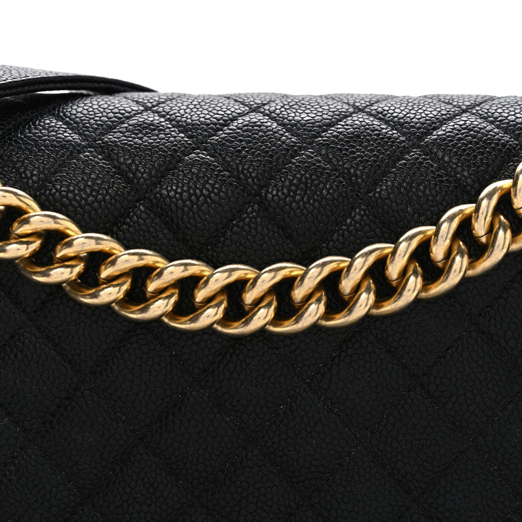 Caviar Quilted New Medium Boy Flap Black