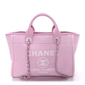 Mixed Fibers Small Deauville Tote Dark Pink