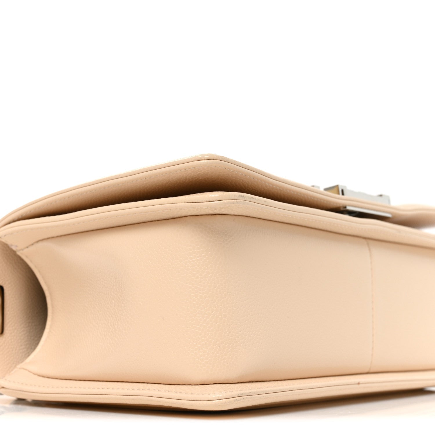 Caviar Quilted Medium Boy Flap Beige