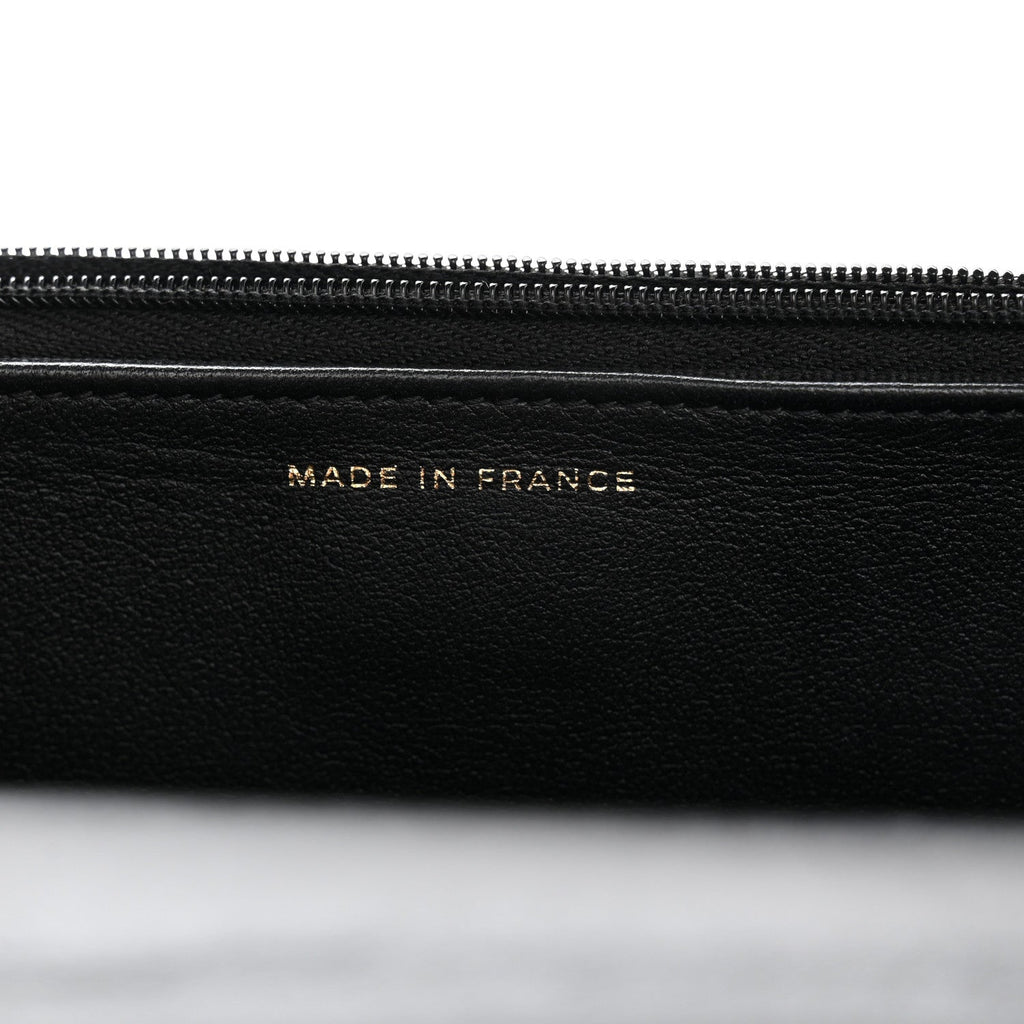 Lambskin Quilted Sweetheart Wallet On Chain WOC Black