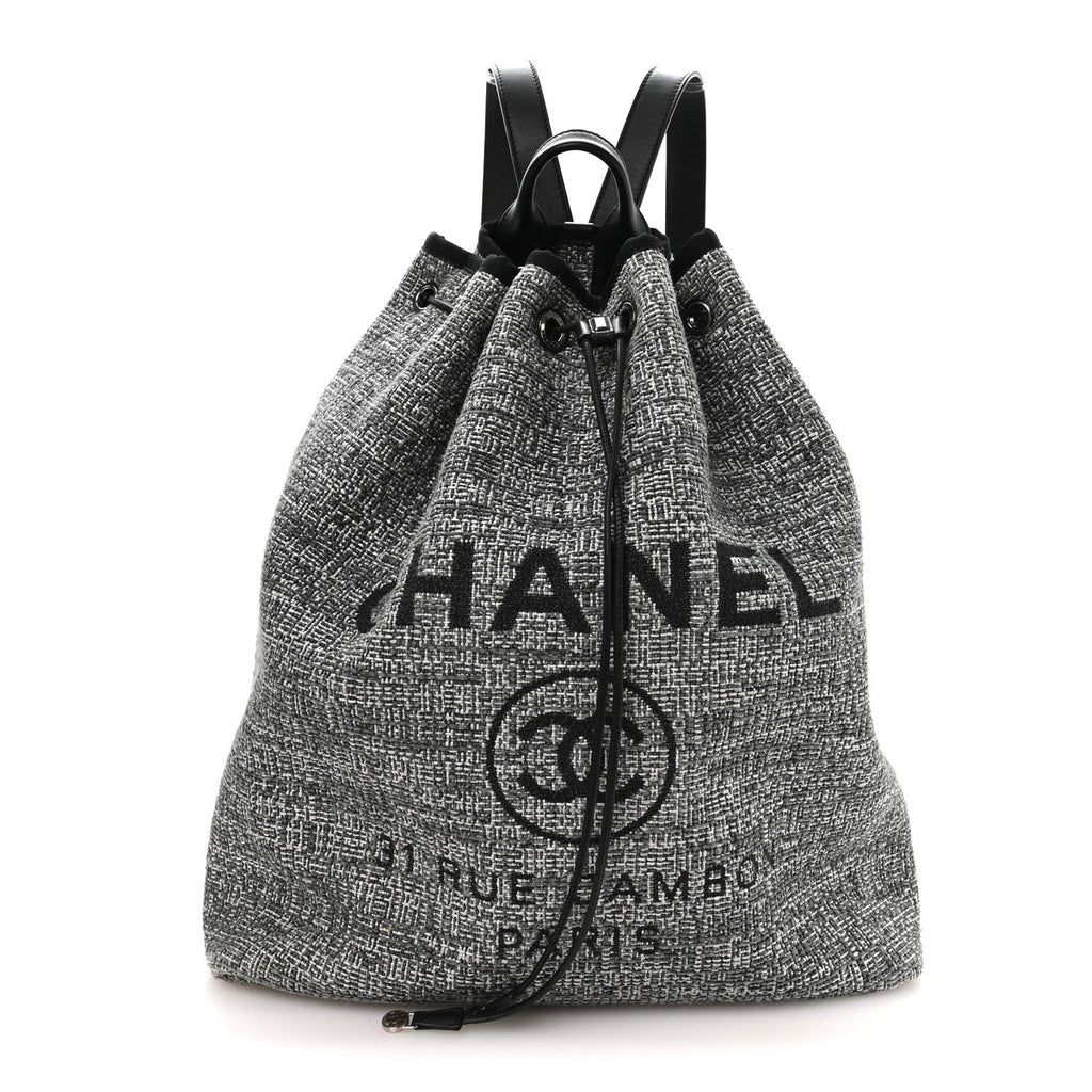 Canvas Large Deauville Backpack Charcoal