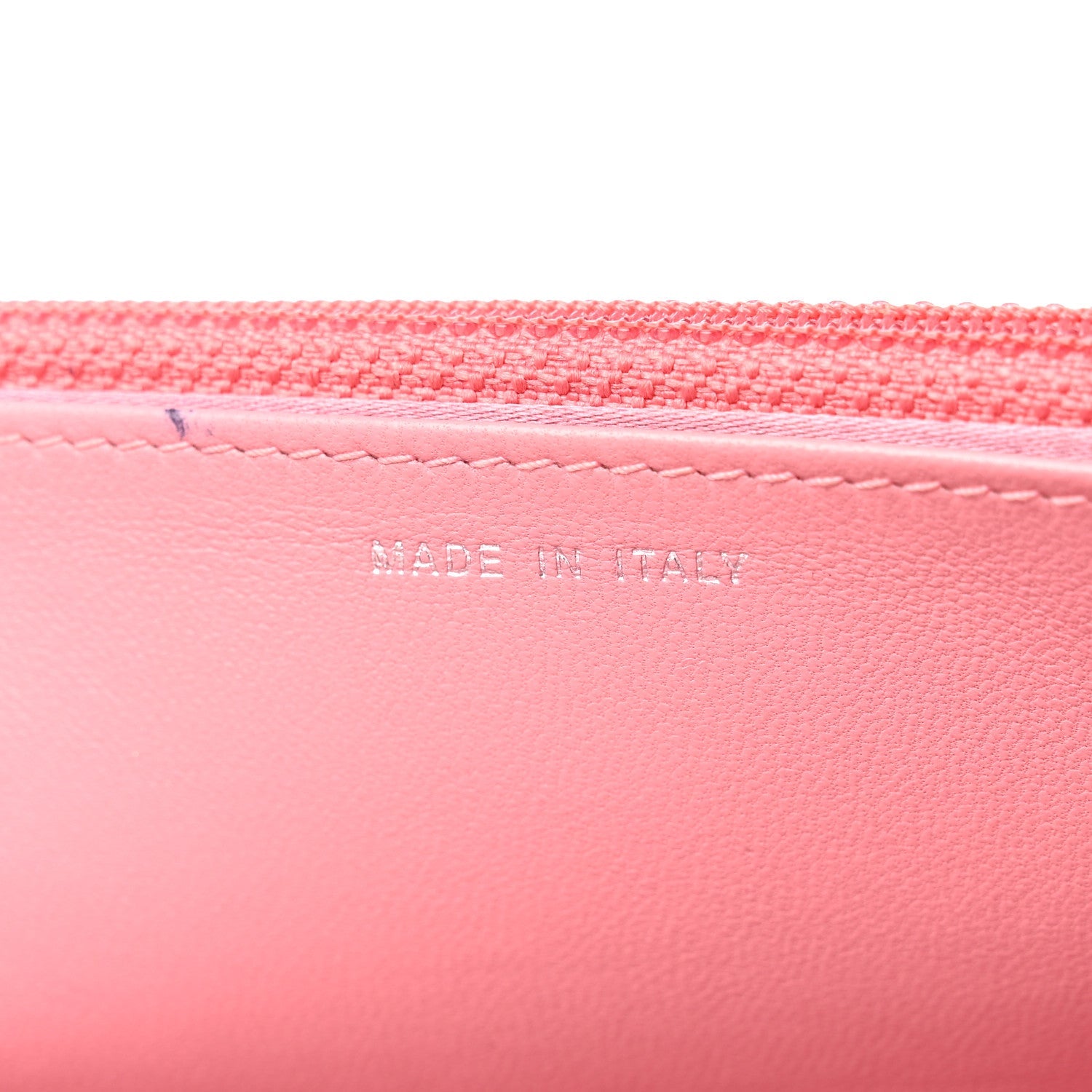 Lambskin Camellia Embossed Wallet on Chain WOC Pink