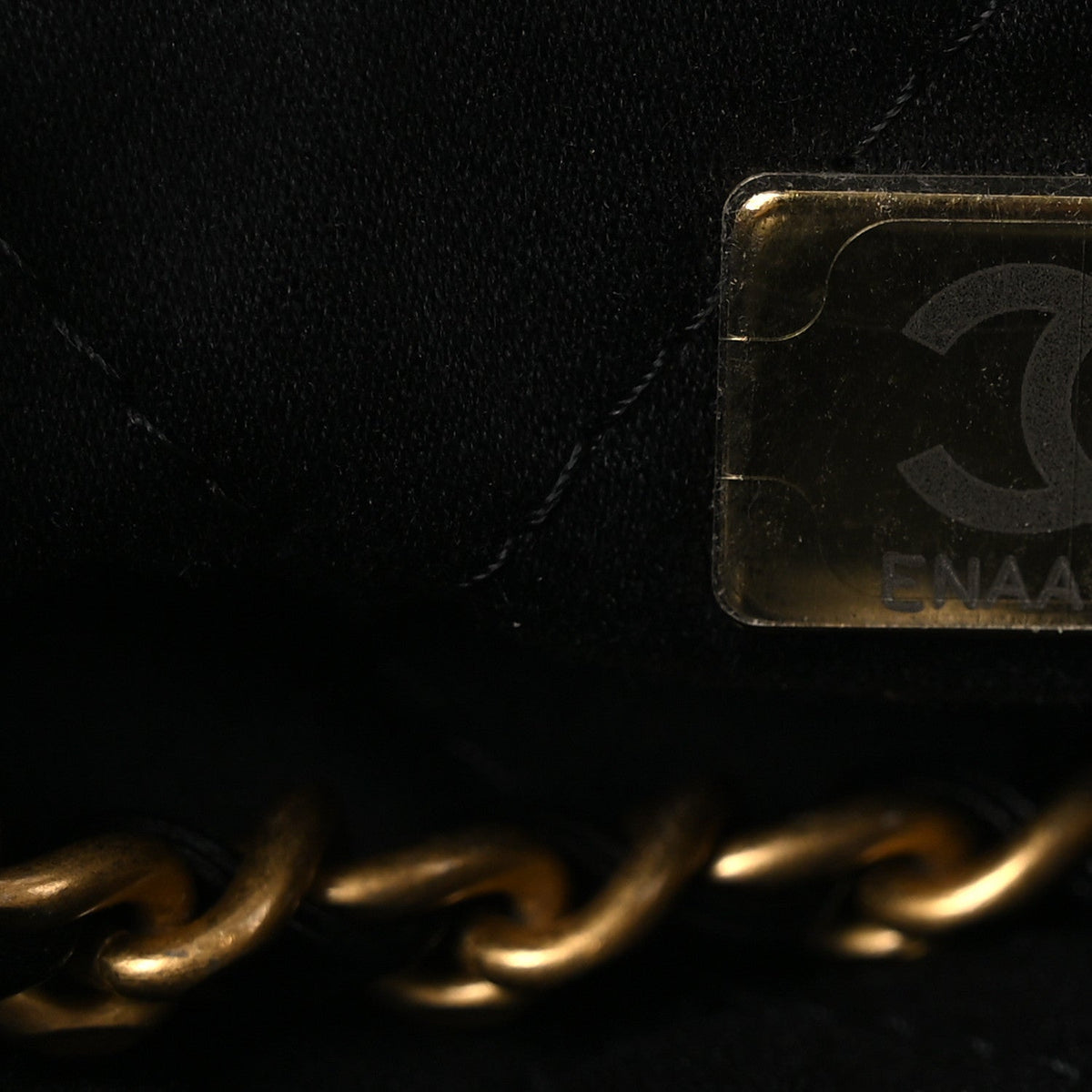 Shiny Calfskin Quilted Mini Chanel 22 Black