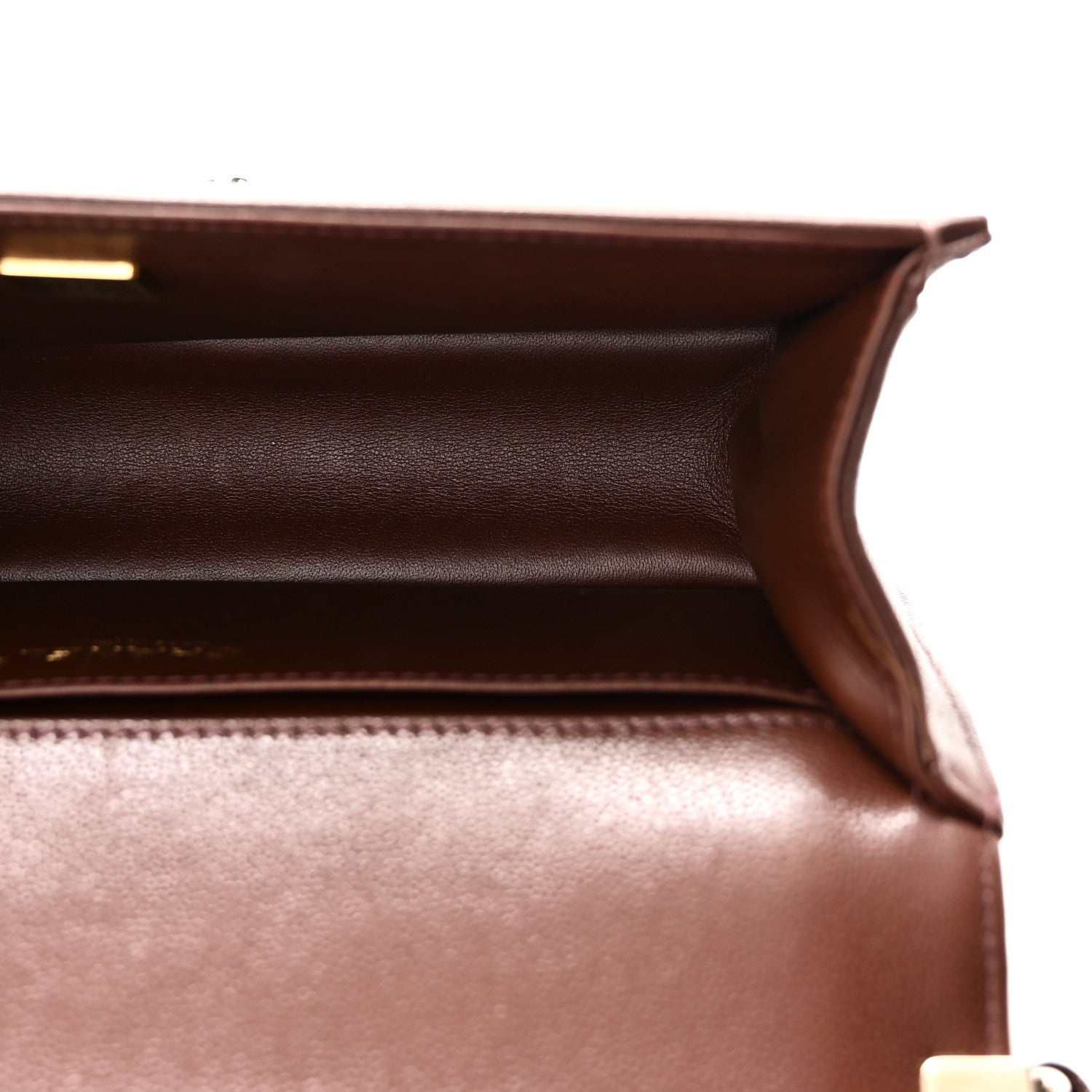 Caviar Quilted Medium Boy Flap Brown