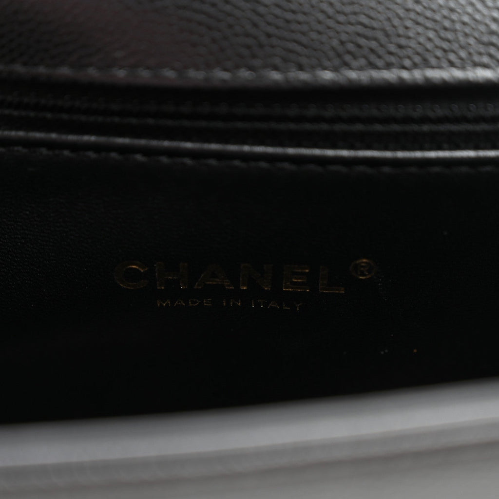 Lambskin Quilted New Medium Boy Flap Black
