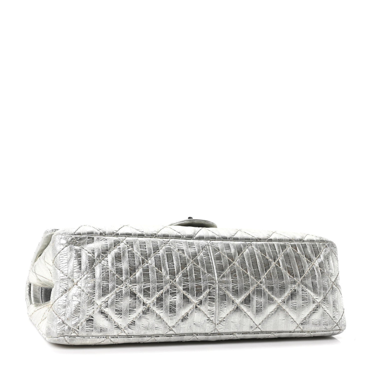 Metallic Striped Calfskin 2.55 Reissue 226 Flap Silver Silver