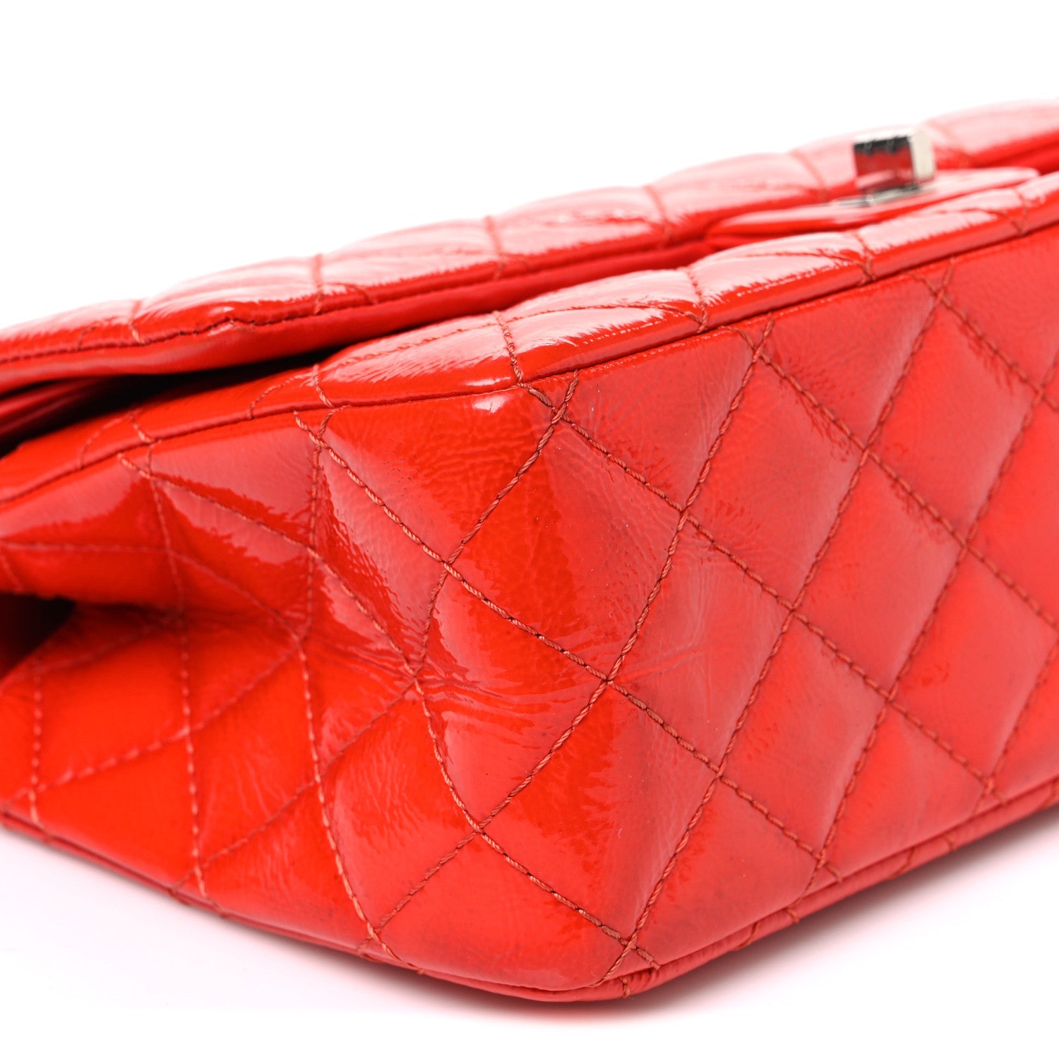 Aged Glazed Calfskin Quilted 2.55 Reissue 226 Flap Red