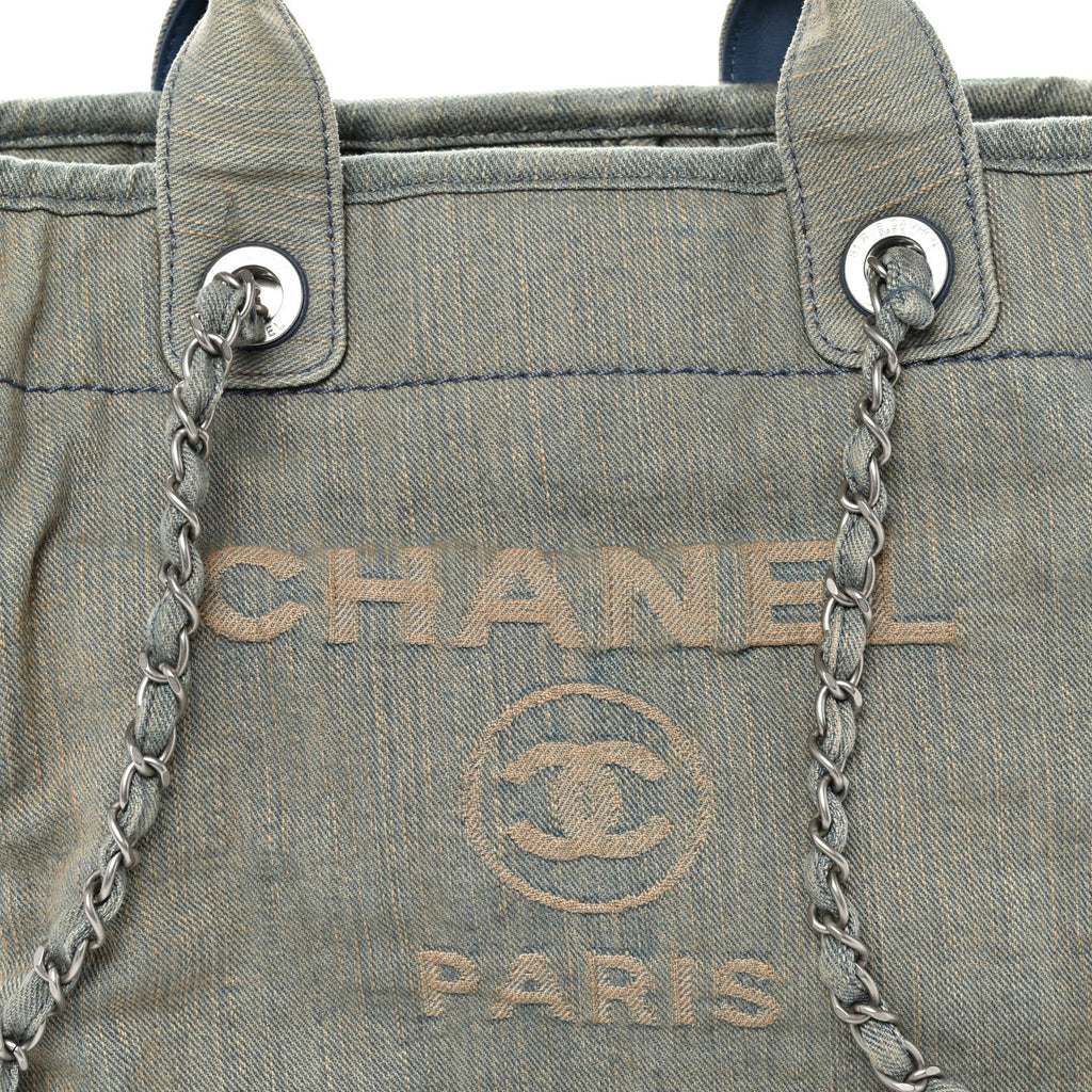Denim Small Deauville Tote Light Blue